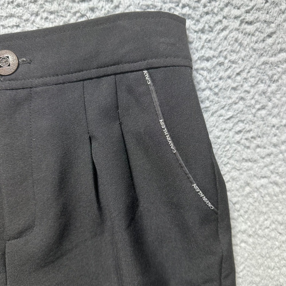 Calvin‎ Klein Black Ankle Dress Pants Womens 2 Stretch Tapered - Picture 4 of 14
